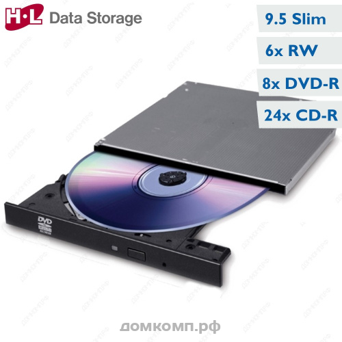 Привод для ноутбука DVD±RW LG GUC0N 9.5mm SATA Slim Black