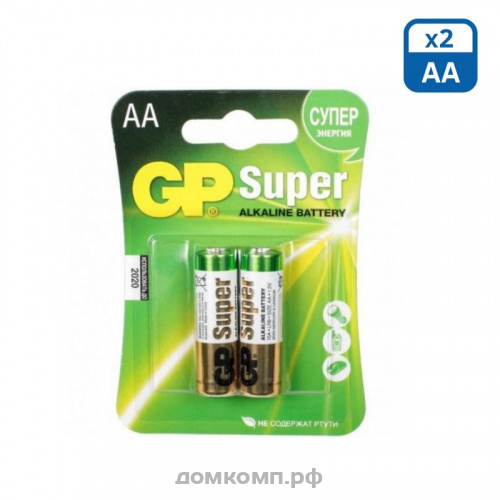 Батарейка AA GP Super LR06 [алкалиновая, 2 штуки]