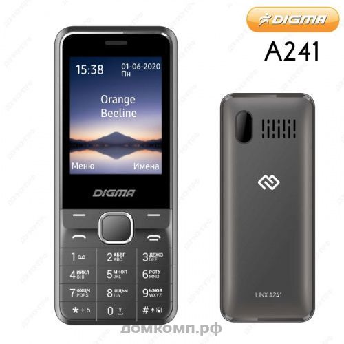 Мобильный телефон Digma A241 Linx серый