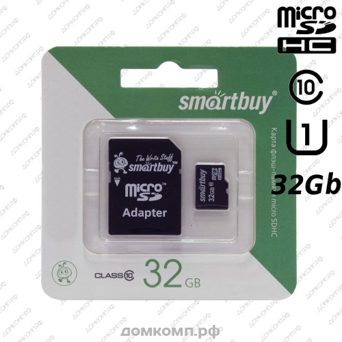 Карта памяти Smartbuy microSDHC 32 Гб [SB32GBSDCL10-01]