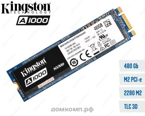 Накопитель SSD M.2 2280 480 Гб Kingston A1000 [SA1000M8/480G] NVMe