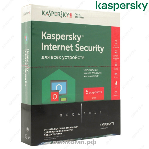 ПО Kaspersky Internet Security (5 ПК 1 год) база BOX (KL1941RBEFS)