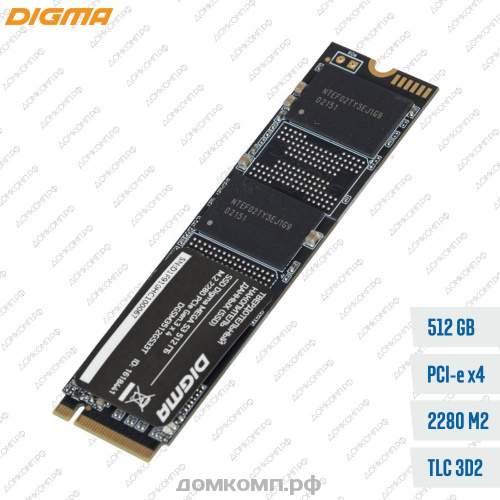 Накопитель SSD M.2 2280 512 Гб Digma MEGA S3 [DGSM3512GS33T] NVMe