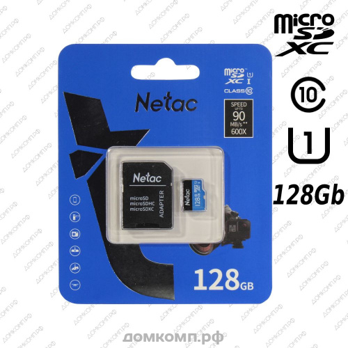 Карта памяти Netac microSDXC 128 Гб P500 [NT02P500STN-128G-S]