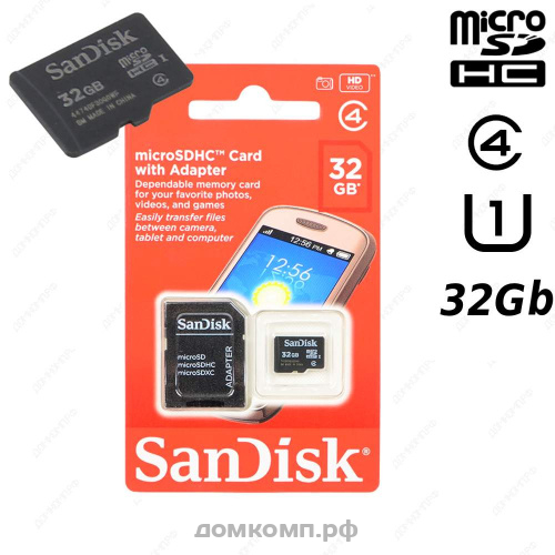 Карта памяти SanDisk microSDHC 32 Гб [ SDSDQM-032G-B35A]