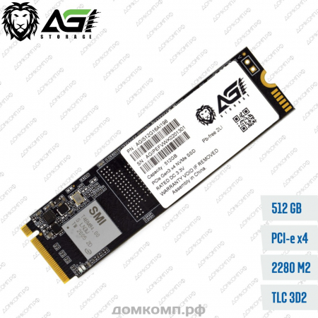 Накопитель SSD M.2 2280 512 Гб AGi AI198 [AGI512G16AI198]
