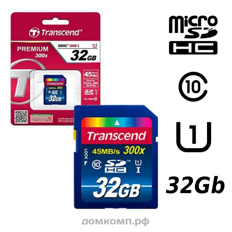 Sdhc карта памяти transcend 32gb