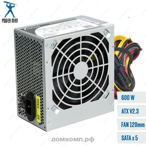 Блок питания 600 Вт PowerMan PM-600ATX-F