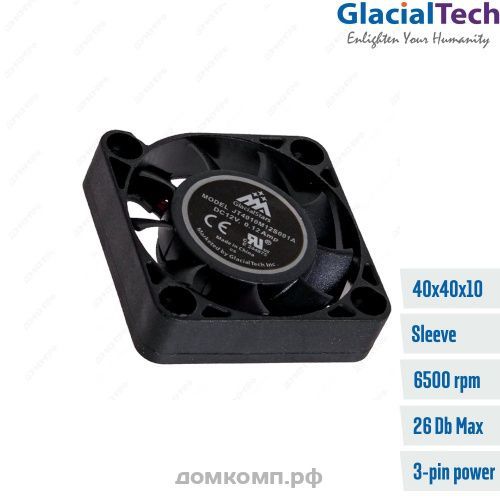 Вентилятор 40x10мм Glacialtech IceWind GS4010 3-pin+molex