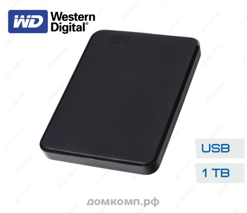 Внешний HDD 1 Тб WD Elements Portable WDBMTM0010BBK-EEUE