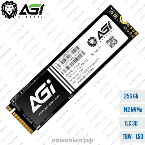 Накопитель SSD M.2 2280 256 Гб AGI AI218 [AGI256GIMAI218] NVMe