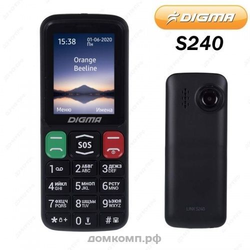 Мобильный телефон Digma S240 Linx недорого. домкомп.рф