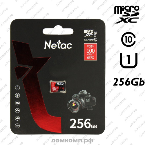 Карта памяти Netac microSDXC 256 Гб P500 Extreme PRO [NT02P500PRO-256G-S]