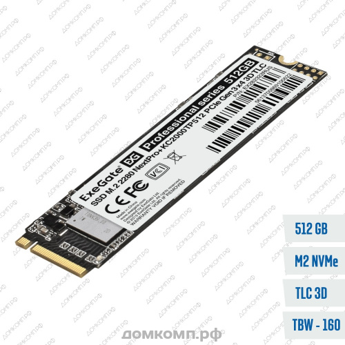 Накопитель SSD M.2 2280 512 Гб ExeGate NextPro+ KC2000TP512 [EX282322RUS]