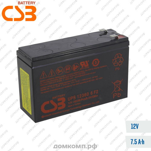 Батарея для ИБП CSB UPS123606 12V 7.5Ah недорого. домкомп.рф