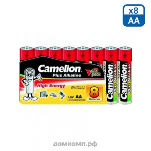 Батарейка AA Camelion Plus LR06 [алкалиновая, 8 штук]