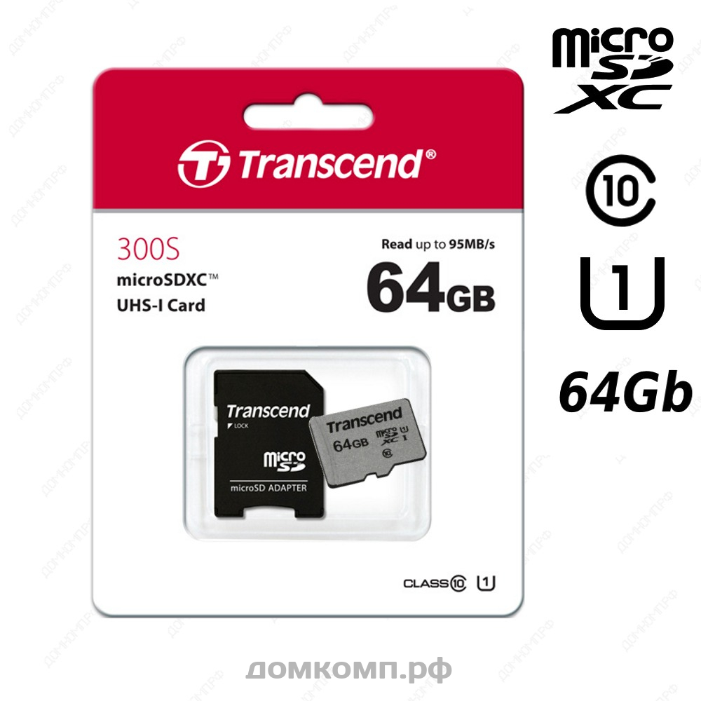 Карта памяти microsdxc uhs i u3 transcend 128 гб 100 мб с ts128gusd300s