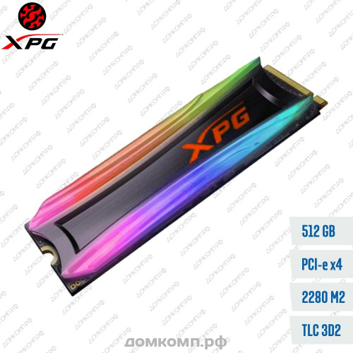 Накопитель SSD M.2 2280 512 Гб A-Data XPG Spectrix S40G RGB [AS40G-512GT-C] NVMe
