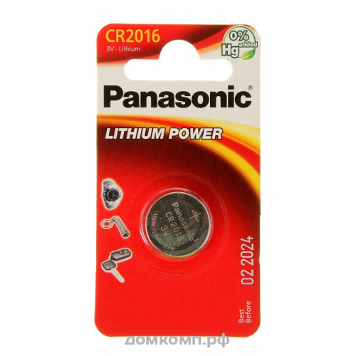 Батарейка CR2016 Panasonic [литиевая, 1 штука]