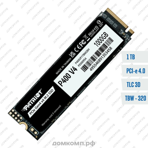 Накопитель SSD M.2 2280 1 Тб Patriot P400 V4 [P400VP1TBM28H]