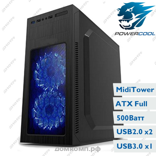 Корпус PowerCool S2011BK 500W