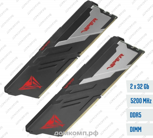 Оперативная память DDR5 2 x 32 Гб 5200MHz Patriot Viper Venom [PVV564G520C40K]