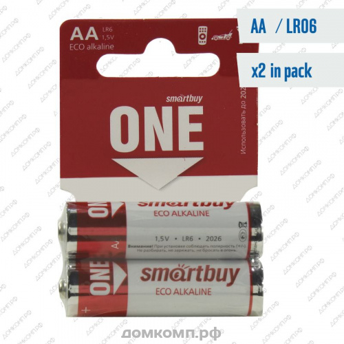 Батарейка AA Smartbuy ONE Alkaline LR6-SB2