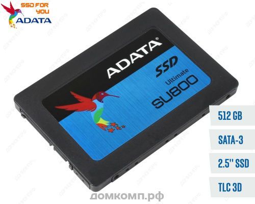 Накопитель SSD 2.5" 512 Гб A-Data Ultimate SU800 [ASU800SS-512GT-C]