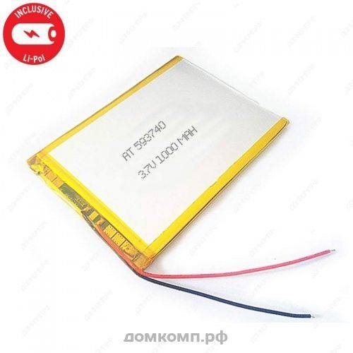 Батарея Li-Pol 3.7V 1000 mAh (59 x 37 x 4 мм) 2-pin