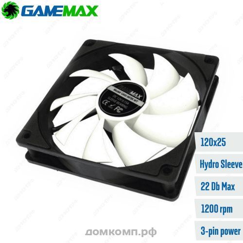 вентилятор без вибрации GameMAX GMX-WFBK
