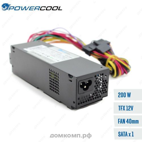 Блок питания 200w PowerCool ATX-200S ITX-формат, APFC, 40мм 