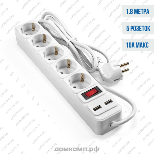 Сетевой фильтр ExeGate SP-5-USB-1.8W