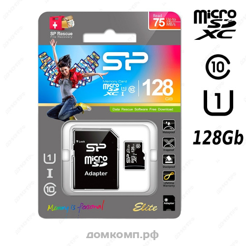 Silicon Power microSDXC 128 Гб [SP128GBSTXBU1V21SP]