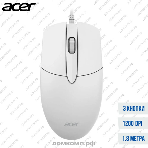 Мышь проводная Acer OMW300 White