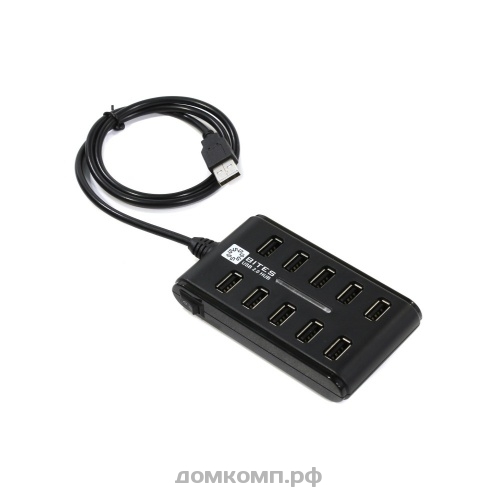 Хаб USB2.0 10-портов активный 5bites HB210-205PBK