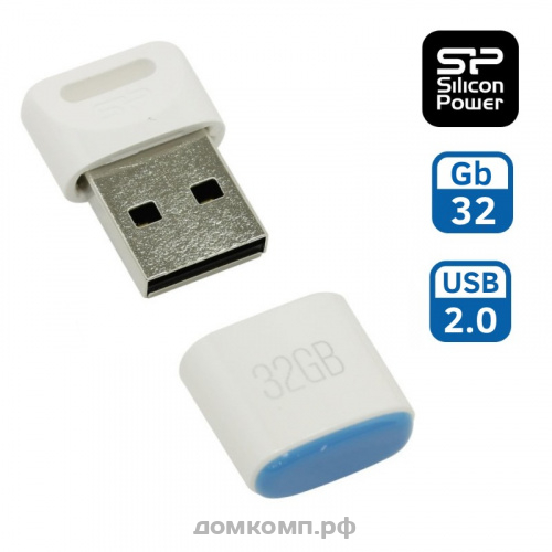 Память USB Flash 32 Гб Silicon Power Touch T06 [SP032GBUF2T06V1W] USB2.0