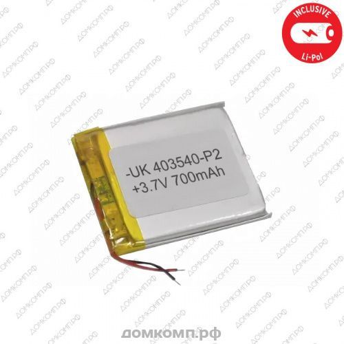 Батарея Li-Pol 3.7V 700 mAh (40 x 35 x 4 мм) 2-pin