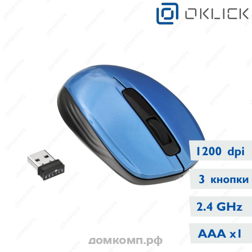 Мышь беспроводная Oklick 475MW Blue