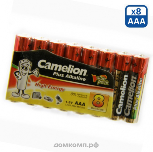 Батарейка AAA Camelion Plus LR03 [алкалиновая, 8 штук]