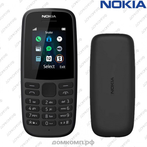Мобильный телефон NOKIA 105 SS [TA-1203] черный