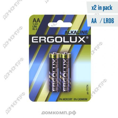 Батарейка AA Ergolux Alkaline LR6-BL2