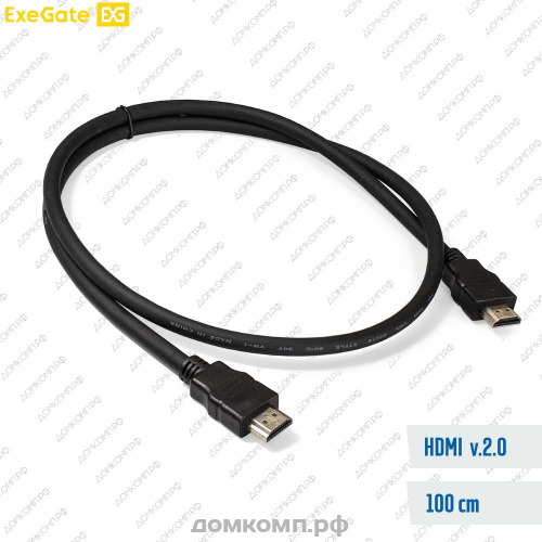 Кабель HDMI - HDMI Harper (цвет черный, плоский, HDMI 1.4b, 1.0 метр)