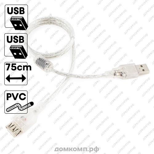 Кабель удлинительный USB 2.0 Cablexpert CCF-USB2-AMAF-TR-0.75M