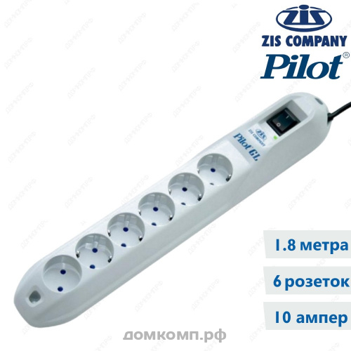 Сетевой фильтр Pilot-GL 6 розеток 1,8м