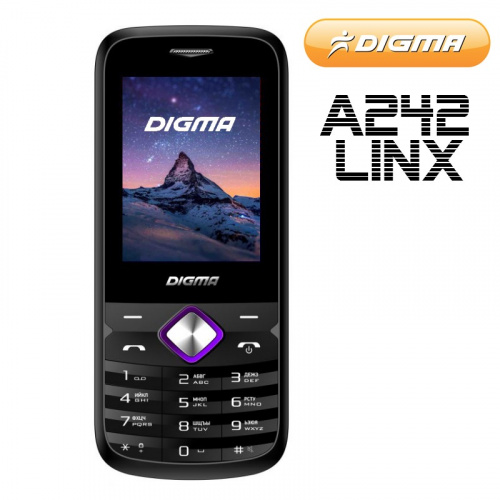 Мобильный телефон Digma A242 Linx черный