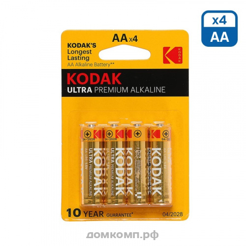 Батарейка AA Kodak ULTRA Premium LR06 [алкалиновая, 4 штуки]