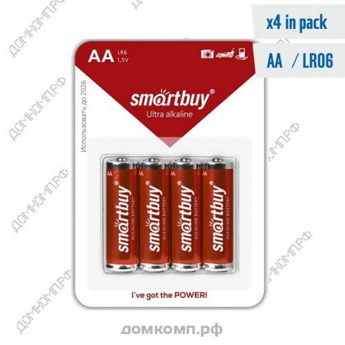 Батарейка AA Smartbuy LR6/4B