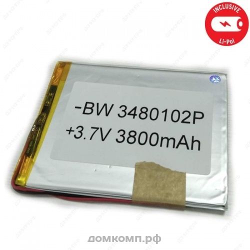 Батарея Li-Pol 3.7V 3500 mAh (102 x 80 x 3.4 мм)