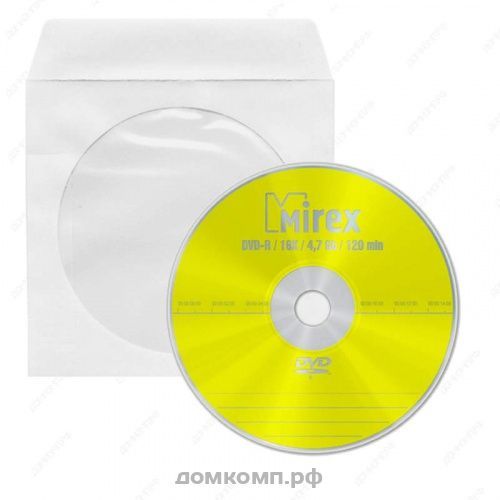 Диск DVD-R Mirex 4.7 Gb [16x, в конверте, 1шт.]