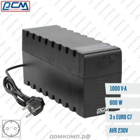 ИБП PowerCom RPT-1000A EURO